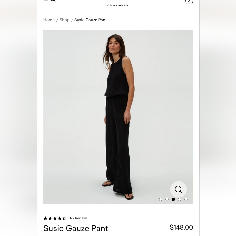 MICHAEL STARS susie gauze pant in black